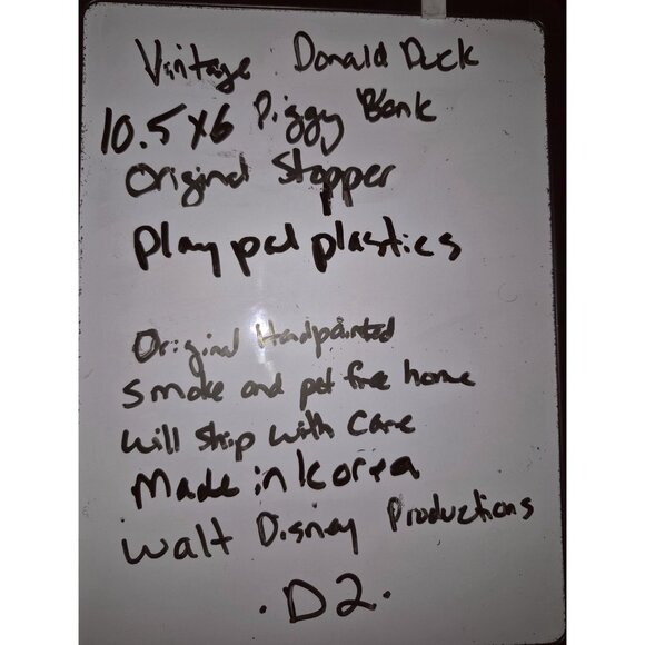 Vintage Donald Duck Plastic Coin Bank - Picture 9 of 9